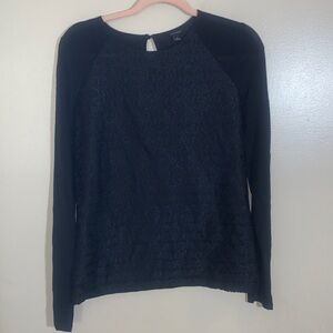 Ann Taylor‎ Black Lace Top | Small